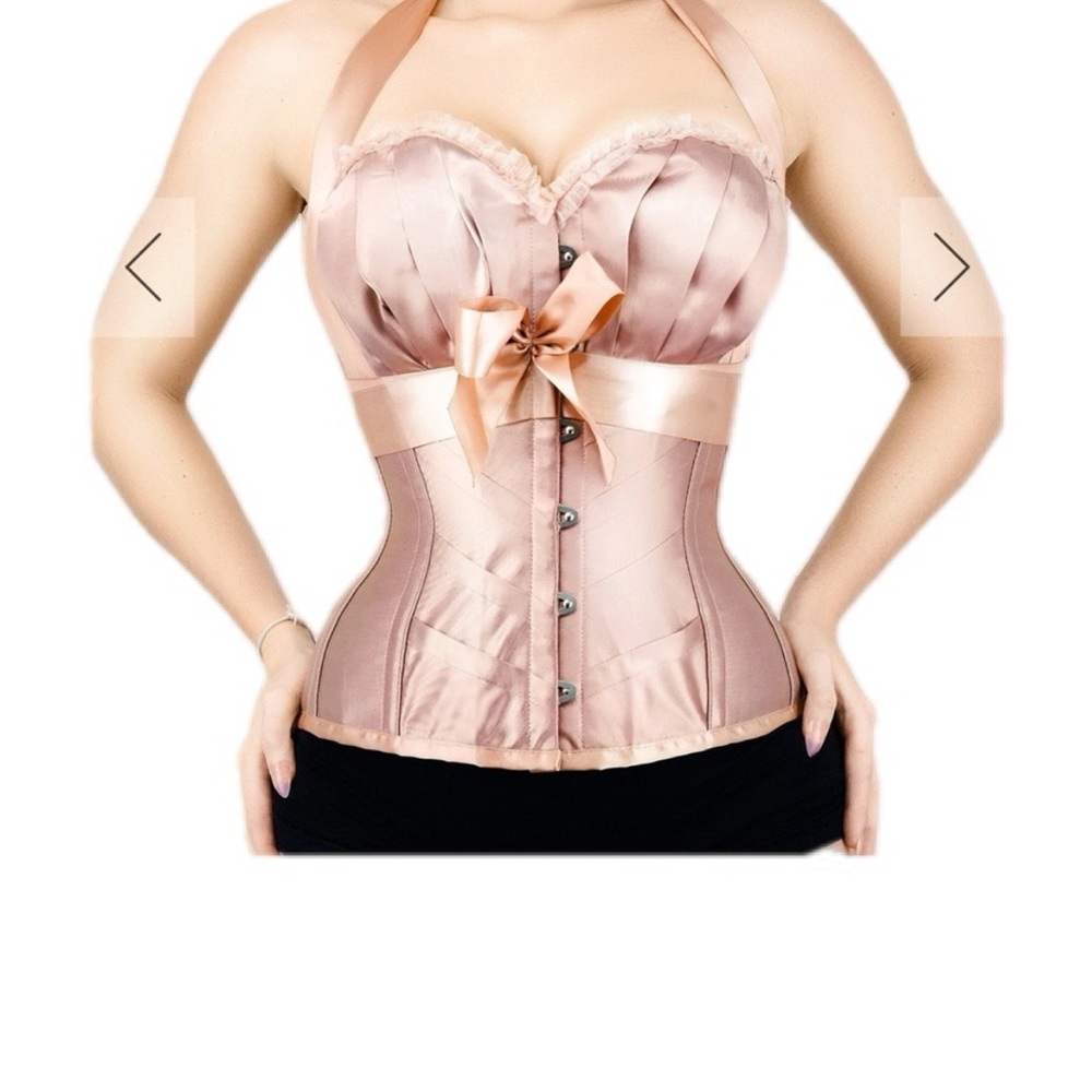 Corset Story Elegant Satin Corset Shapewear - Pink (UK 24)